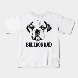 Bulldog Dad English Bulldog Kids T-Shirt